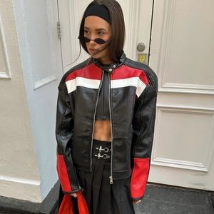 Lioness Top Model Onyx Leather Jacket